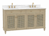 Ronnie 60-in Vanity Combo Nature Wooden with Carrara Engineered Stone Top
