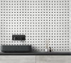 Satin Glazed White + Glossy Black Basketweave Porcelain Mosaic 000722