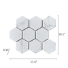 4" Hexagon Statuario White Inkjet Matte Glazed Porcelain Matte Mosaic 000725