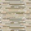 Brown Staccato - Quartzet & Glass Mosaic Strips
