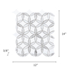 Thassos & Carrara Marble Waterjet Flower 