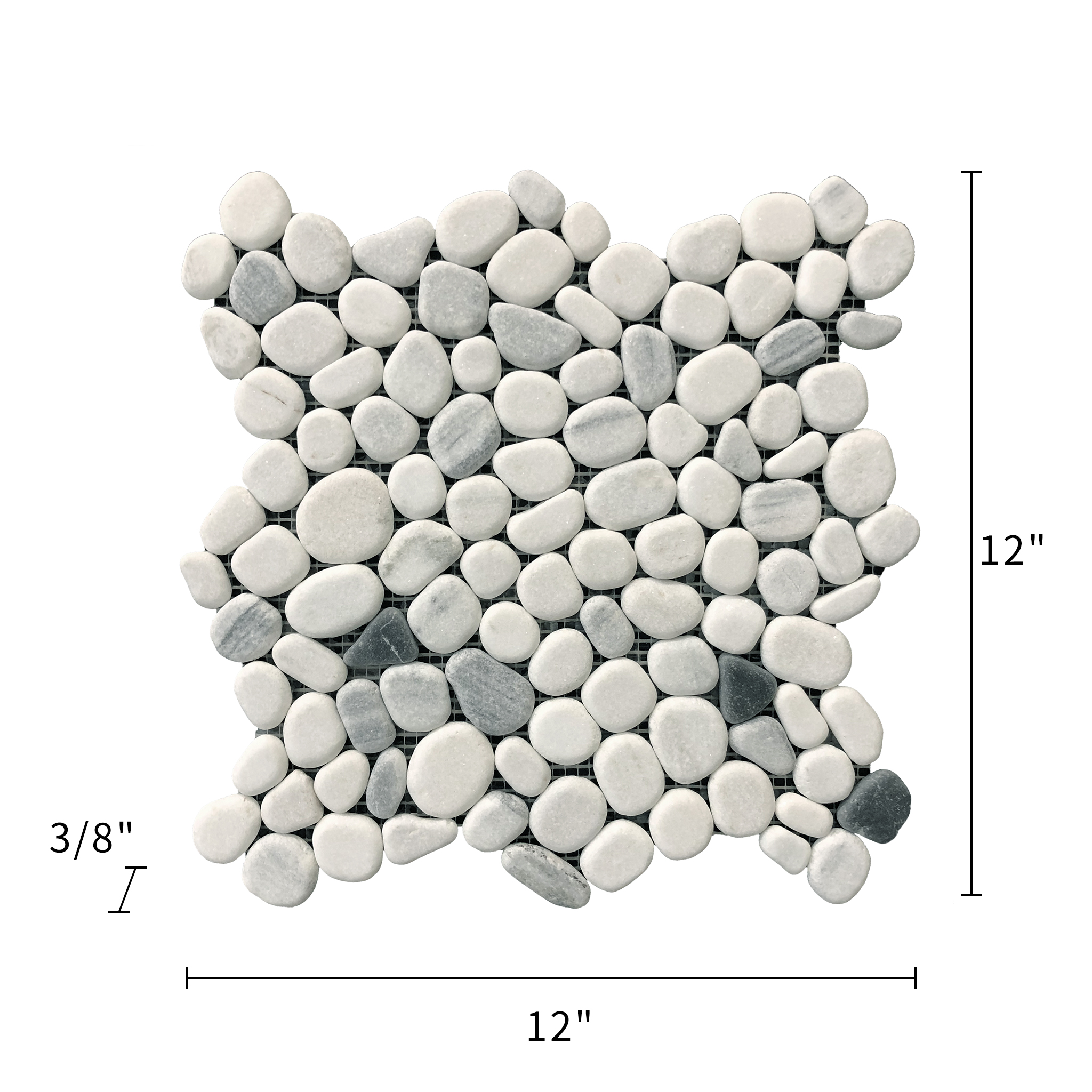 Chinese Zebra Flat Pebble Mosaic
