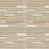 Glass & Metal Mix Mosaic Random Strip