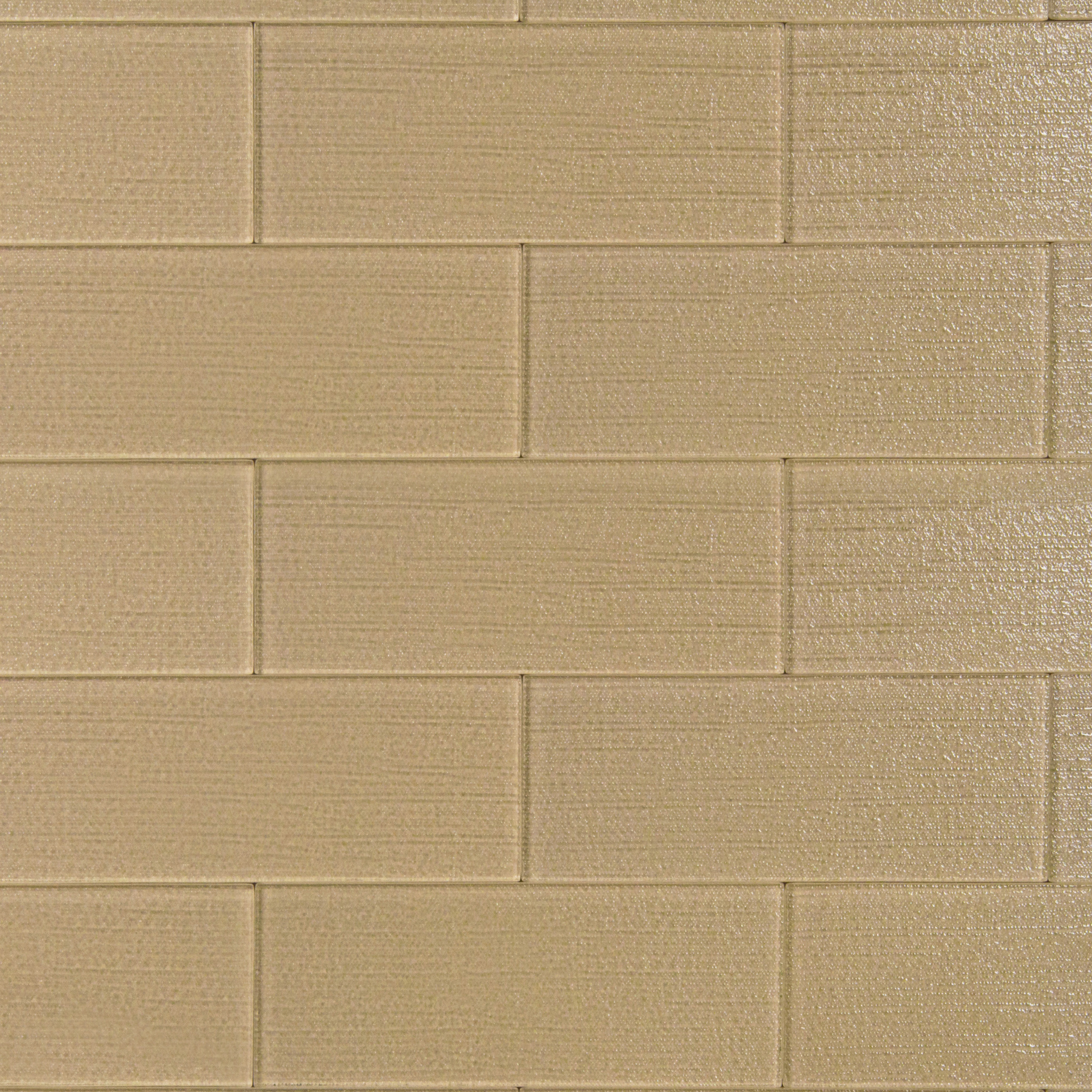 Linen Beige Glass Tile 4"x12" 