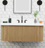 Osage 48.5-in Vanity Combo Wood with White Quartz Top 