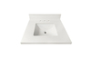 25-in Swan White Sintered Stone Single Sink Bathroom Vanity Top 