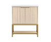 Moyers 30-in Vanity Combo Light Wooden with white Porcelain Top