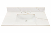 49-in Calacatta Gold Sintered Stone Single Sink Bathroom Vanity Top 