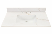 49-in Calacatta Gold Sintered Stone Single Sink Bathroom Vanity Top 