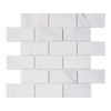 Oriental White Mosaic Polished 2"×4 " Brick Pattern