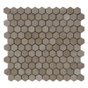 Cream Marfil Marble Mosaic Polished 1" Hexagon 