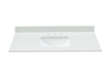 49-in Meridian White Engineered Marble Single Sink Bathroom Vanity Top ( Meridian White)