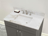 43-in Jazz White Marble Single Sink Bathroom Vanity Top