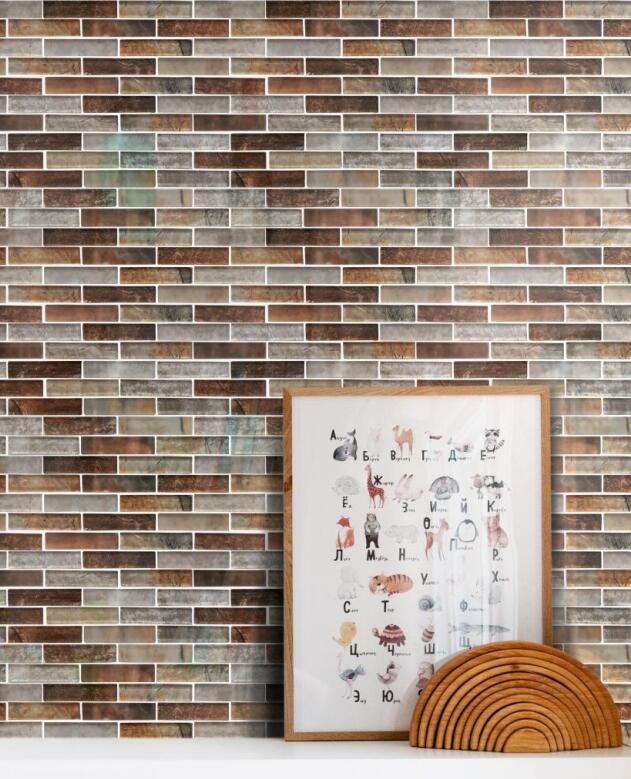 Grey Umber - Textured Mixed Color Glass Mosaic 