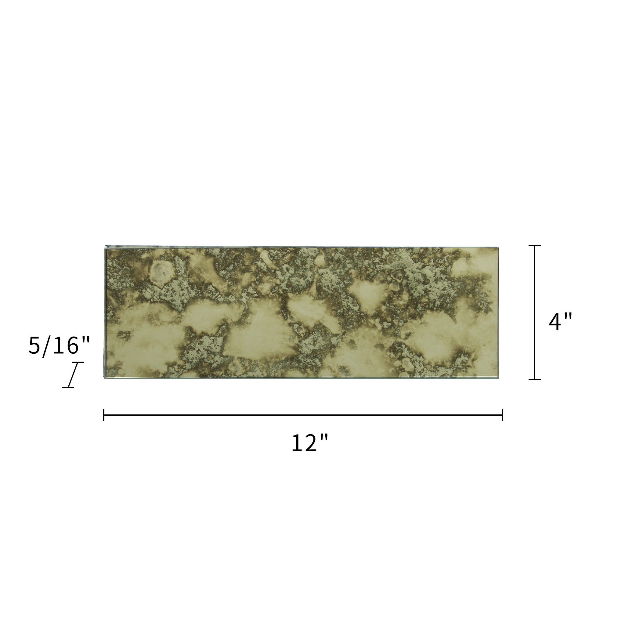 Antique Mirror Glass Tile Unbeveled 