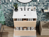 Avery30.5 -in Vanity Combo Natural Oak With White Quartz Top