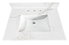 31-in Ferrara White Quartz Single Sink Bathroom Vanity Top