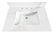 31-in Ferrara White Quartz Single Sink Bathroom Vanity Top