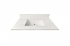 43-in Swan White Sintered Stone Single Sink Bathroom Vanity Top 