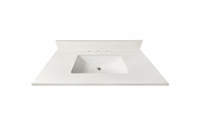43-in Swan White Sintered Stone Single Sink Bathroom Vanity Top 