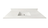 73-in Swan White Sintered Stone Single Sink Bathroom Vanity Top 