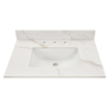 37-in Calacatta Gold Sintered Stone Single Sink Bathroom Vanity Top 