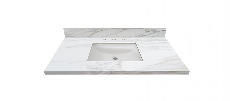 43-in Staturio Gold Sintered Stone Single Sink Bathroom Vanity Top 