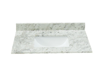 37-in Glacier White Granite Single Sink Bathroom Vanity Top