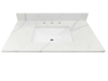 37-in Statuario White Quartz Single Sink Bathroom Vanity Top（calacatta）