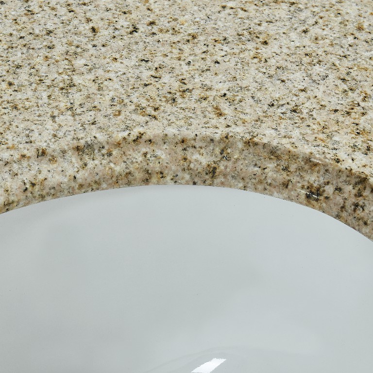 49-in Beige/Polished Desert Gold Granite Single Sink Bathroom Vanity Top