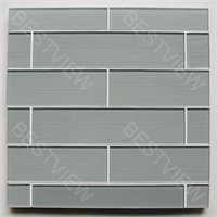Space Linen Gray Glass Tile 3"x12" 