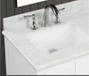 Elizabeth 60-in White Double Sink Bathroom Vanity with Carrara Marble Vanity Top- PlusV2.0
