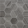 Athens Gray Mosaic Honed 6" Hexagon 