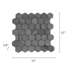 Athens Gray Mosaic Honed 2" Hexagon 