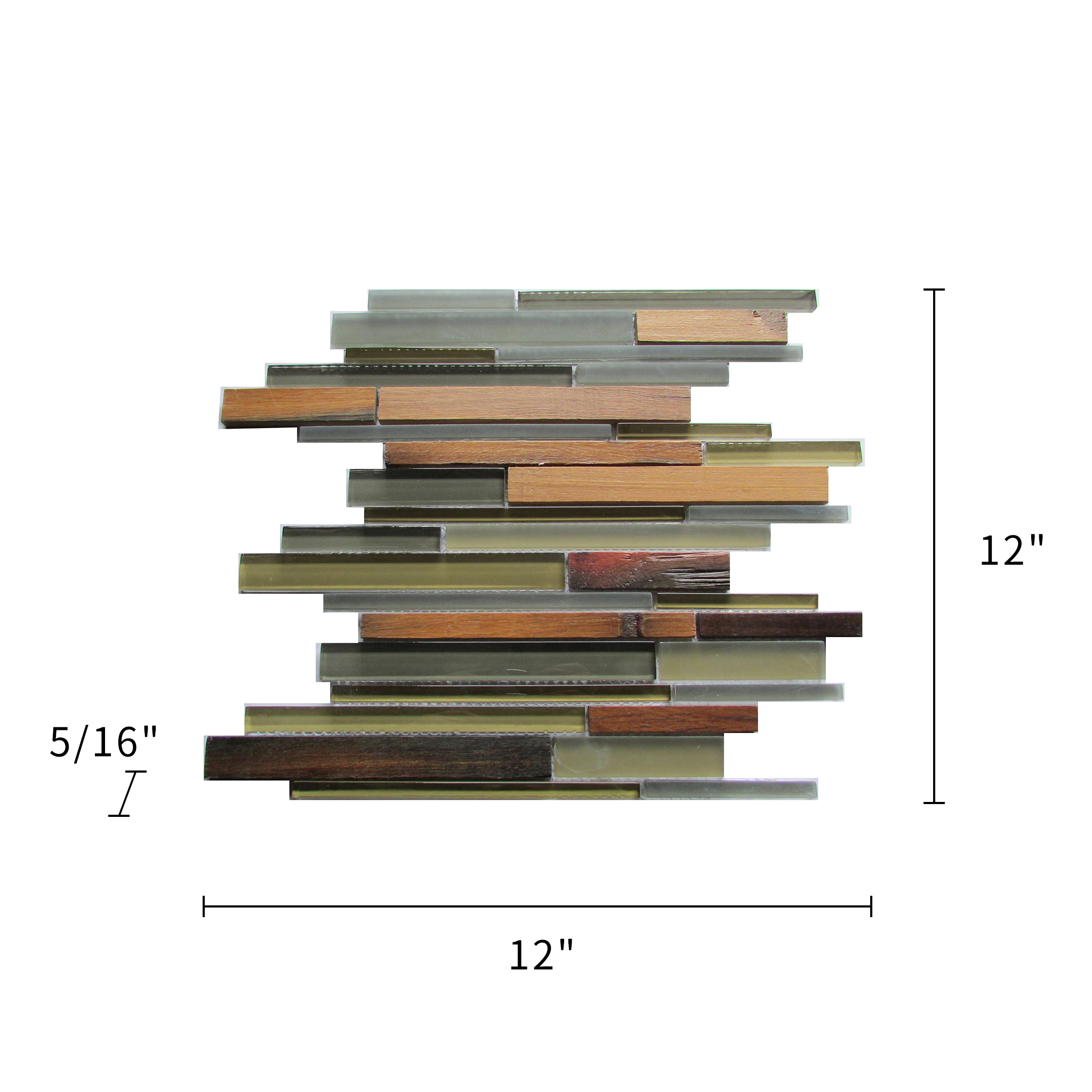 Ambergris Reed- Mixed Media Mosaic Random Strip