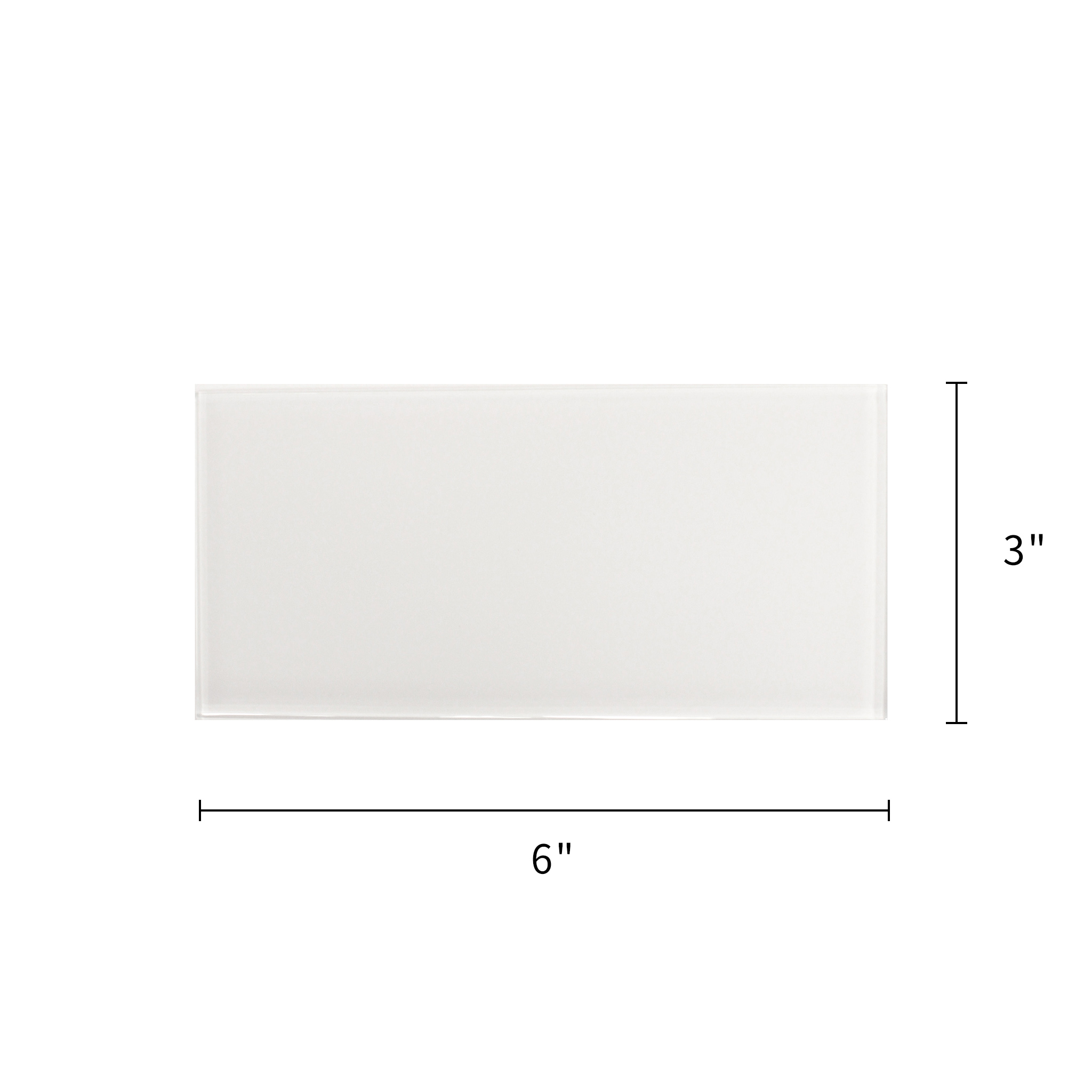 Ice Block Glass Tile 3"x8" 