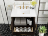 Warren 30.5 -in Vanity Combo Dark Walnut With White Quartz Top