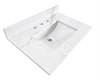 31-in Ferrara White Quartz Single Sink Bathroom Vanity Top