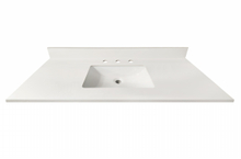 61-in Swan White Sintered Stone Single Sink Bathroom Vanity Top 