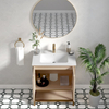 Moyers 30-in Vanity Combo Light Wooden with white Porcelain Top