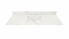 61-in Calacatta Gold Sintered Stone Single Sink Bathroom Vanity Top 