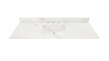 61-in Calacatta Gold Sintered Stone Single Sink Bathroom Vanity Top 