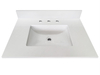 31-in Crystal White Engineered Marble Single Sink Bathroom Vanity Top