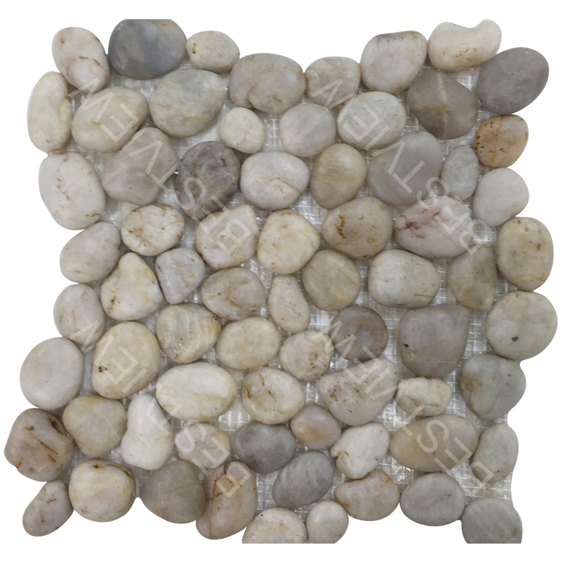 Silver Wheat Pebble Mosaic