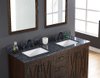 61-in Blue Pearl Granite Double Sink Bathroom Vanity Top