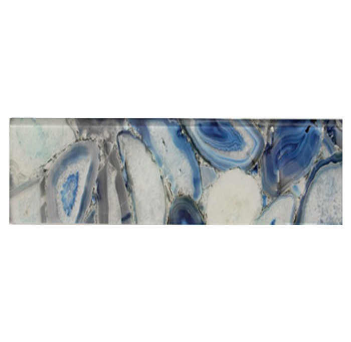 Inkjet Geode - Blue & Green Glass Tile