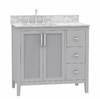 Hollister 36-in Vanity Combo in Light Gray with Sintered stone top