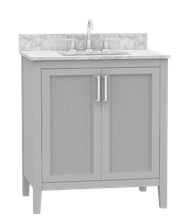 Hollister 30-in Vanity Combo in Light Gray with Sintered stone top