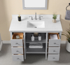 Hollister 48-in Vanity Combo in Light Gray with Sintered stone top
