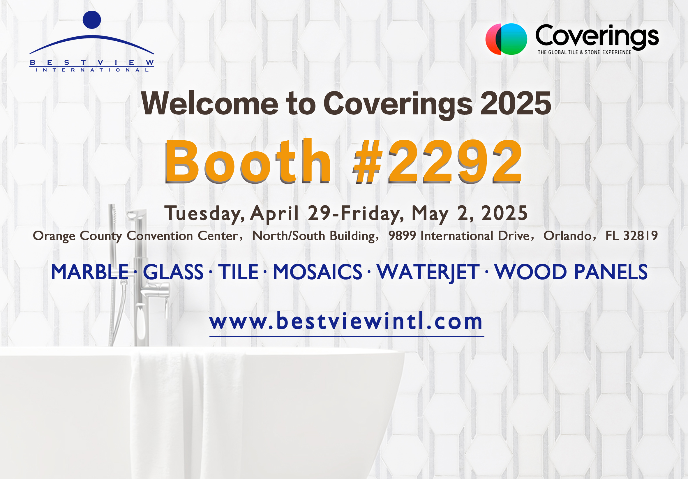 Coverings 2025 in the Orange County Convention Center at Booth 2292